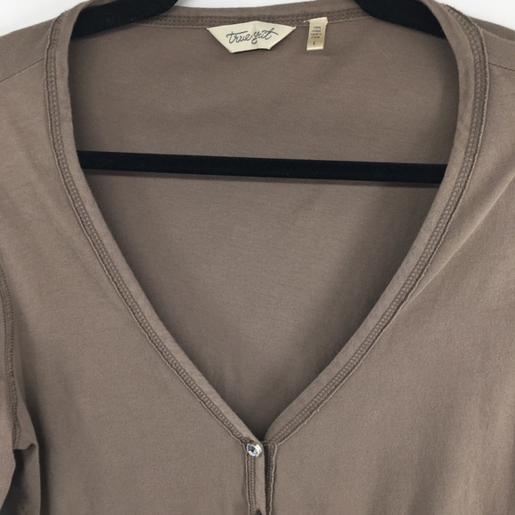True Grit Tan Button Down Top - Picture 6 of 9